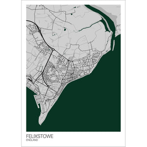 Map of Felixstowe, England