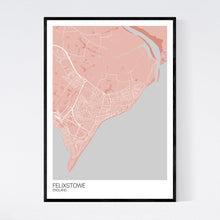 Load image into Gallery viewer, Felixstowe Town Map Print