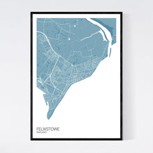 Load image into Gallery viewer, Felixstowe Town Map Print