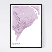 Load image into Gallery viewer, Felixstowe Town Map Print
