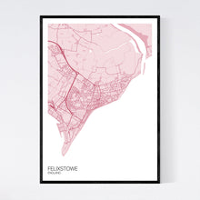 Load image into Gallery viewer, Felixstowe Town Map Print