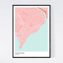 Load image into Gallery viewer, Felixstowe Town Map Print