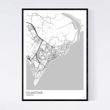 Load image into Gallery viewer, Felixstowe Town Map Print