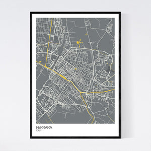 Ferrara City Map Print