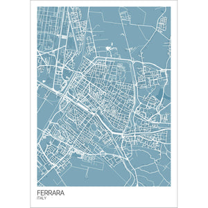 Map of Ferrara, Italy