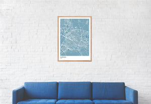 Map of Ferrara, Italy