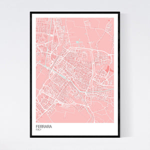 Ferrara City Map Print