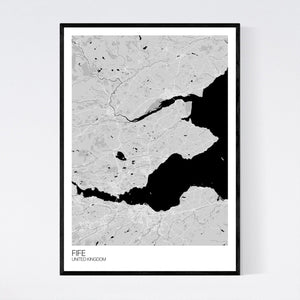 Fife Region Map Print