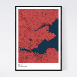 Fife Region Map Print