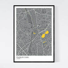 Load image into Gallery viewer, Finsbury Park Neighbourhood Map Print