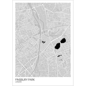 Map of Finsbury Park, London