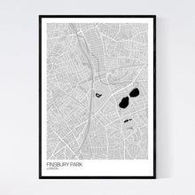 Load image into Gallery viewer, Map of Finsbury Park, London