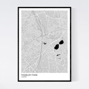Map of Finsbury Park, London