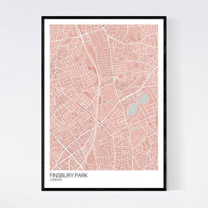 Finsbury Park Neighbourhood Map Print