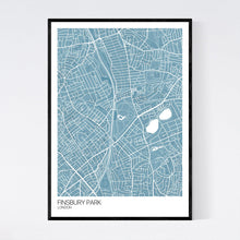 Load image into Gallery viewer, Finsbury Park Neighbourhood Map Print