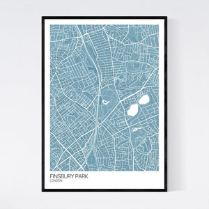 Finsbury Park Neighbourhood Map Print