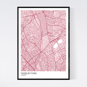 Finsbury Park Neighbourhood Map Print