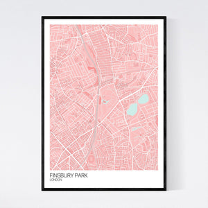 Finsbury Park Neighbourhood Map Print