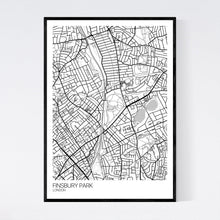 Load image into Gallery viewer, Finsbury Park Neighbourhood Map Print