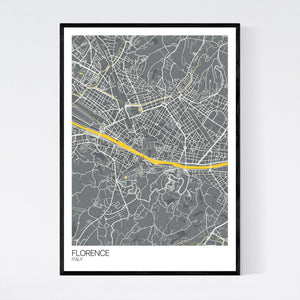 Florence City Map Print