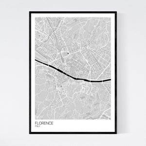 Florence City Map Print