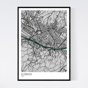 Florence City Map Print