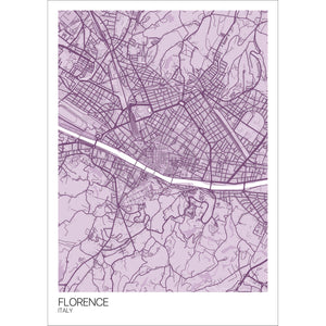 Map of Florence, Italy