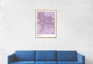 Map of Florence, Italy