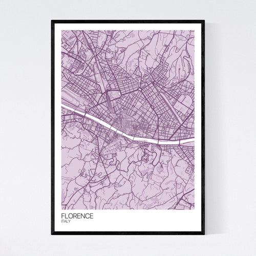 Map of Florence, Italy