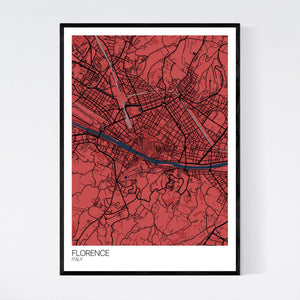 Florence City Map Print