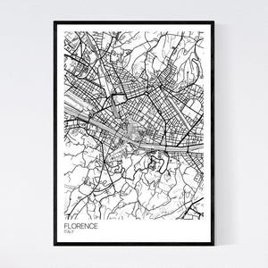 Florence City Map Print