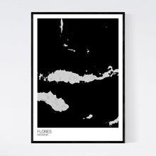 Load image into Gallery viewer, Flores Island Map Print
