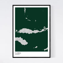 Load image into Gallery viewer, Flores Island Map Print