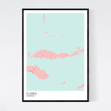 Load image into Gallery viewer, Flores Island Map Print