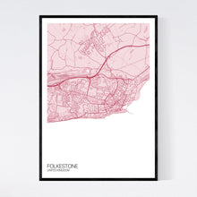 Load image into Gallery viewer, Folkestone City Map Print