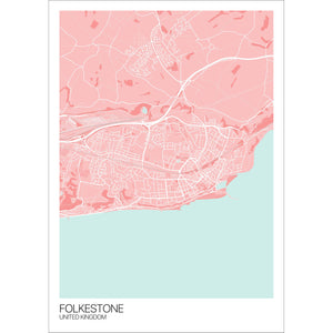 Map of Folkestone, United Kingdom