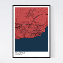 Load image into Gallery viewer, Folkestone City Map Print