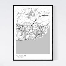 Load image into Gallery viewer, Folkestone City Map Print