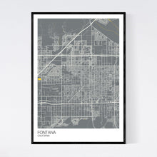 Load image into Gallery viewer, Fontana City Map Print