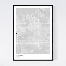 Load image into Gallery viewer, Fontana City Map Print