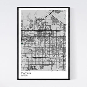 Fontana City Map Print