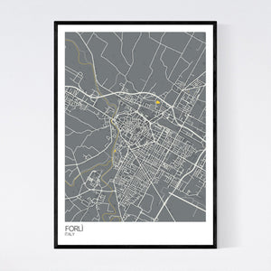 Forlì City Map Print