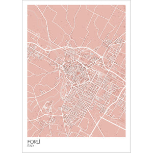 Map of Forlì, Italy
