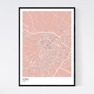 Map of Forlì, Italy