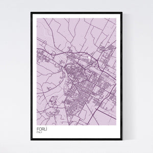 Forlì City Map Print