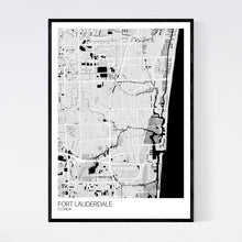 Load image into Gallery viewer, Fort Lauderdale City Map Print