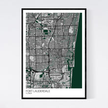 Load image into Gallery viewer, Fort Lauderdale City Map Print