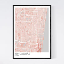 Load image into Gallery viewer, Fort Lauderdale City Map Print