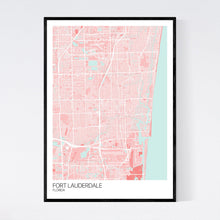 Load image into Gallery viewer, Fort Lauderdale City Map Print