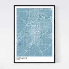 Load image into Gallery viewer, Fort Wayne City Map Print